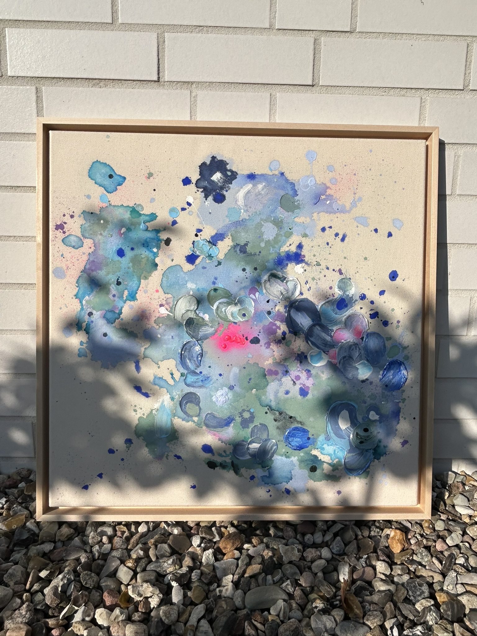Störsignal, 2025, Acryl auf roher Baumwollleinwand